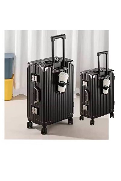 NKX Smart Carry-On Luggage with Built-In Cup & Phone Holder – 2‑Piece Set Inches 22 26