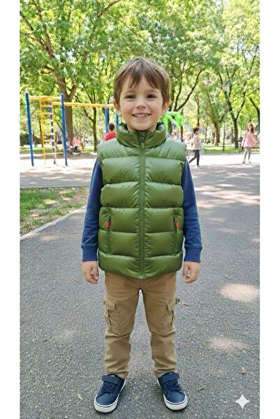 PENGORA Milano Boy's Waterproof Zippered Mock Neck Puffer Vest 2026