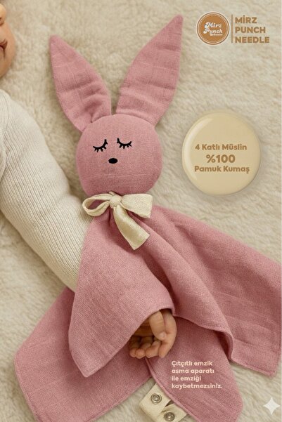 ANP MODA TASARIM %100 Pamuk organik Müslin uyku arkadaşı doğal kumaş emzik ta...