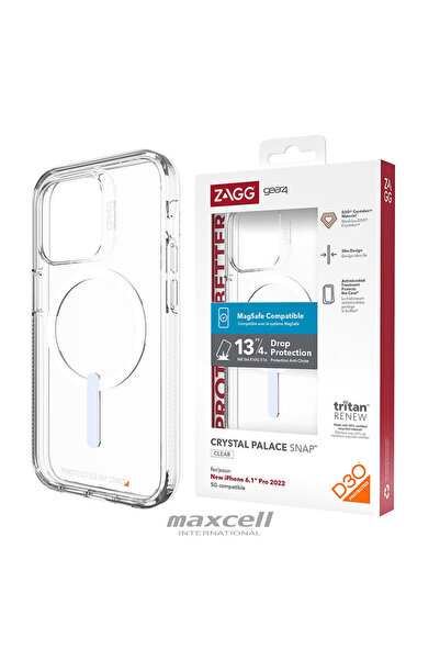 Apple Gear4 Case for iPhone 14 Pro Max, ShockProof with MagSafe, Transparent