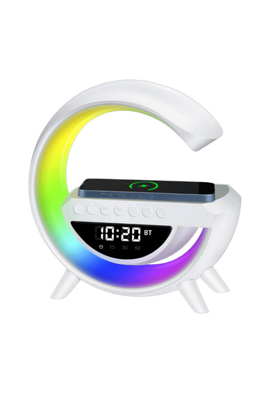 OferteTop Lampă LED cu Boxă Bluetooth, Încărcător Wireless, Lumini RGB Și Cea...