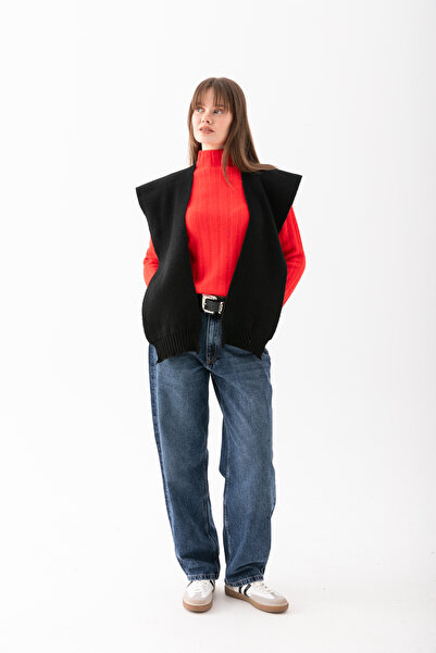 Wega Moda Yumoş Square Patchwork Scarf - Sports Knitwear Knitted Shoulder Scarf - Puffy Soft Textured Scarf