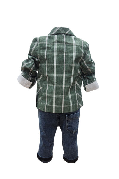 fantasialand Boys' baptism suit, model HTBB 111, green color