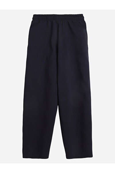 Victor and Jane By Styli Black Straight Leg Drawstring Joggers - Cotton Interlock