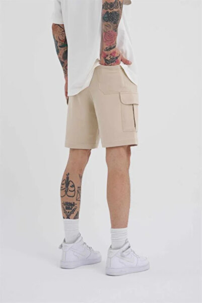 Machinist Men's Cargo Pocket Pack Basic Relaxed Shorts Light Beige