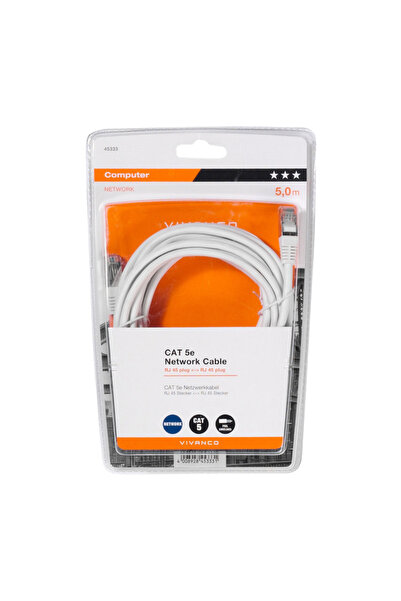 Vivanco كابل إيثرنت CAT 5e بطول 5 أمتار 1 جيجابت في الثانية (FTP) 45333