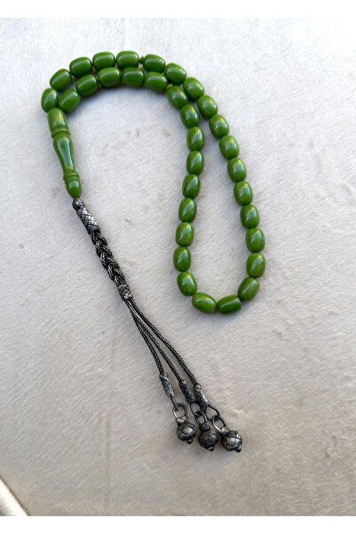 KAZZAZE Three-Strand Silver Kazaziye Tassel Fire/Bernstein Prayer Beads Colle...