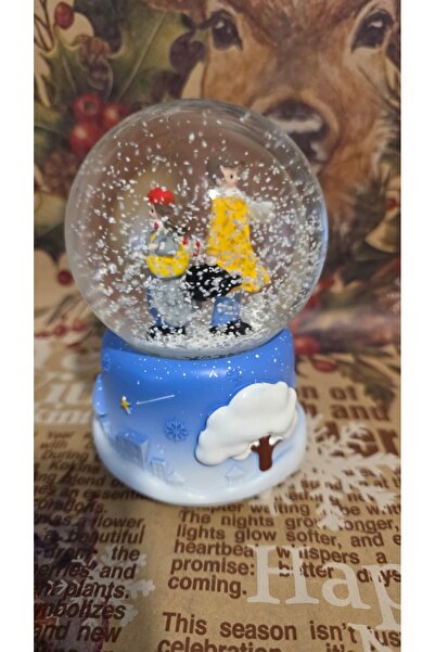 shop Büyük Boy Kar Küresi Püskürtmeli,Işıklı Müzikli Çift Temalı Yılbaşı Hedi...