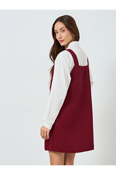 Take Two By Styli Women Burgundy Sleeveless A-Line Mini Dress