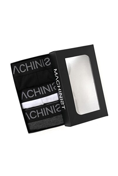 Machinist Men's Premium Flex 3-Pack Boxer Black-White-Anthracite