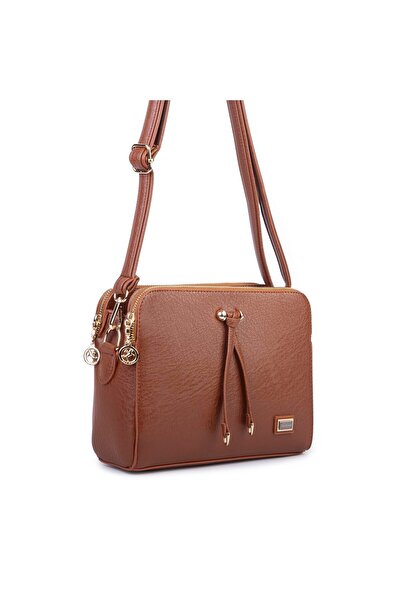 Nas Bag حقيبة كروس نسائية متعددة الأقسام من سلسلة بريميوم (العرض: 24 سم × الح...