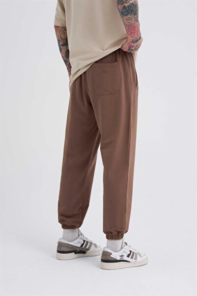 Machinist Ανδρική φόρμα Jogger με ελαστικό πόδι, χαλαρή βάση, καφέ