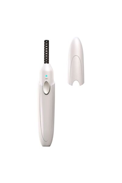 TRENDMARK Rechargeable Heated Eyelash Curler, 3 Temp Levels, White