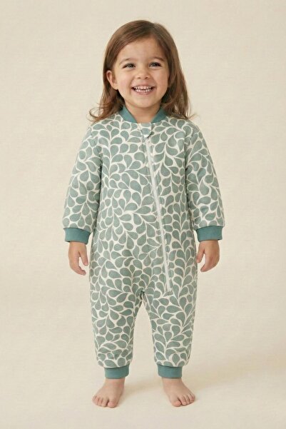 Zeyland Unisex Çocuk Elyaf Dolgulu Uyku Tulumu - Yeşil