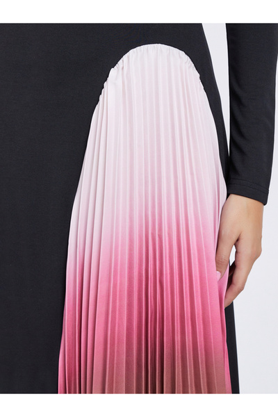 Styli Tie-Dye Pleated A-Line Midi Dress