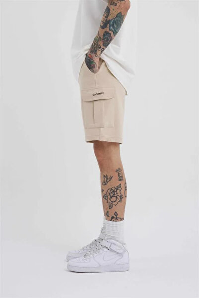 Machinist Men's Cargo Pocket Pack Basic Relaxed Shorts Light Beige