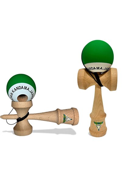 GIA'S WORLD Kendama Japan Cauciucata 18 cm plus ata de Rezerva - Verde - Similar Krom