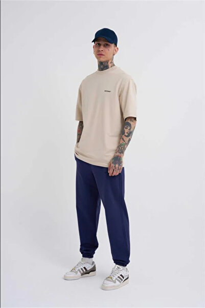 Machinist Ανδρική φόρμα Jogger Relaxed Basic με ελαστικό πόδι, νυχτερινό μπλε