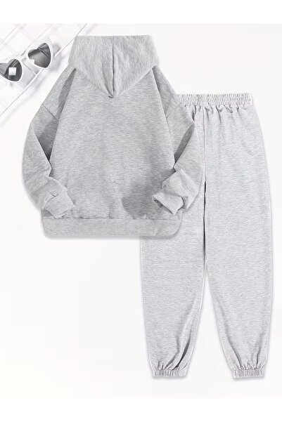 AEMİ Unisex Me Weird Ayways Printed Hooded Sweatshirt and Jogger Sweatpants- Bottom Top Set