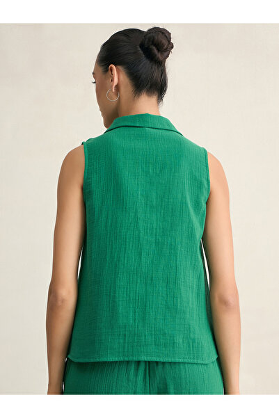 Femmella By Styli Women Green Cotton Top and Pants Co-Ords