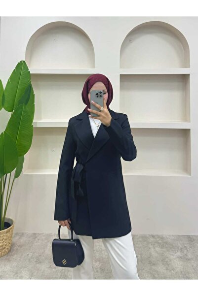 lurex moda Side Tie Blazer Jacket