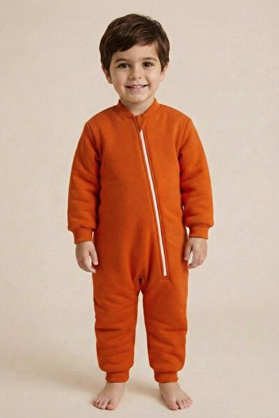 Zeyland Unisex Çocuk Elyaf Dolgulu Uyku Tulumu - Kiremit