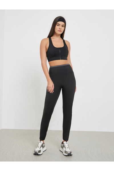 Styli Contrast Waist Panel Leggings