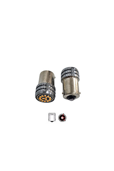 PARADOX SINCE 1992 LED signal bulbs 15 SMD Yellow 150° - Eccentric 12V