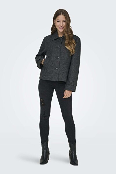ONLY Jachetă pentru femei/fete, gri închis, melange, cod model: (15363039Grey gri închis)