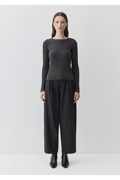 Mavi Long Sleeve Model Combed Cotton Dark Anthracite m