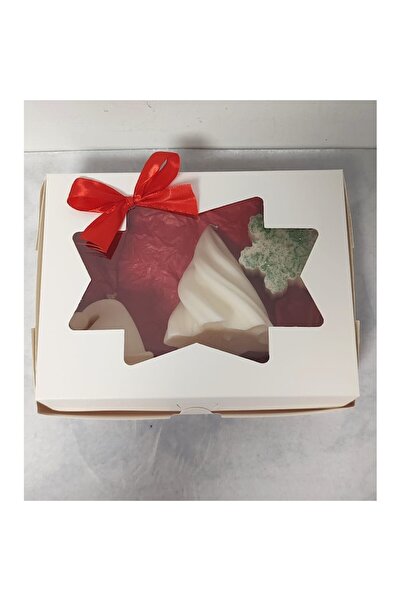 OEM Winter Tale Scented Candle Set, Wax, Apple Pie Scent, Christmas Shapes, Elegant Packaging