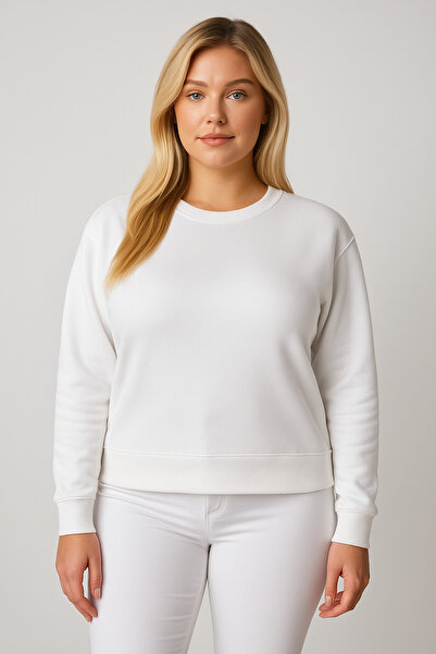 DeFacto Regular Cut Sardonlu Crew Neck Women's Sweatshirt