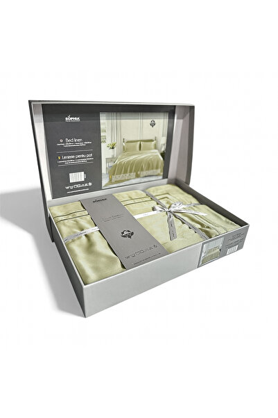 Sophia 100% bamboo Lyocell bed linen, Hawaii Bamboo, olive, 300 tc