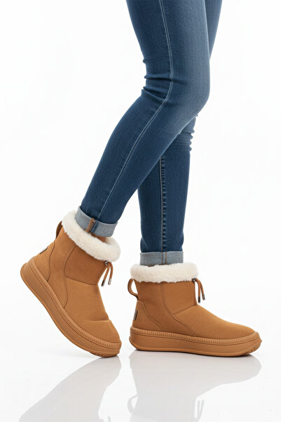 AYAKMOD Tan Fur Non-Slip Cold Resistant Women's Boots 25003 Z