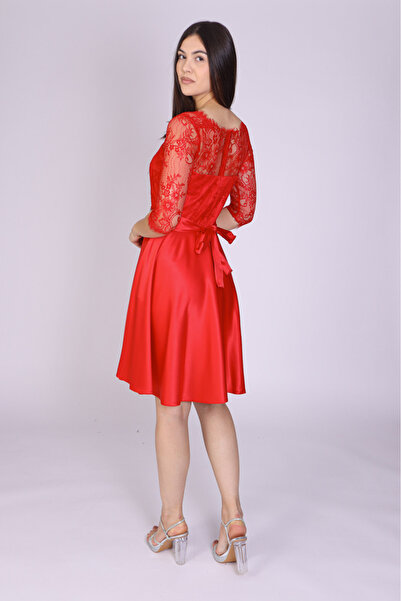 Ella Collection MIMI dress made of lace and navy blue taffeta