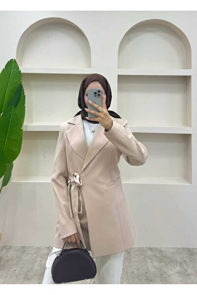 lurex moda Side Tie Blazer Jacket