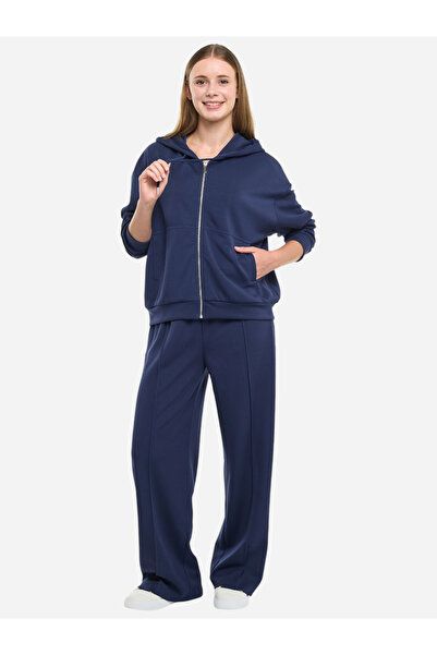 Victor and Jane By Styli Navy Zip Up Hoodie and Joggers Co-Ords