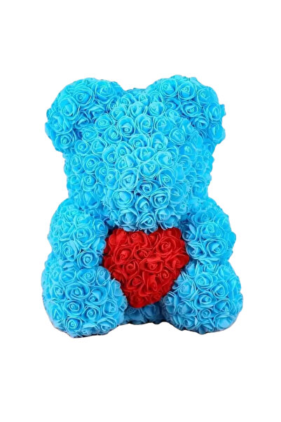 Sueva Ursuleț de burete albastru din spumă, lucrat manual, cu cutie decorativ...