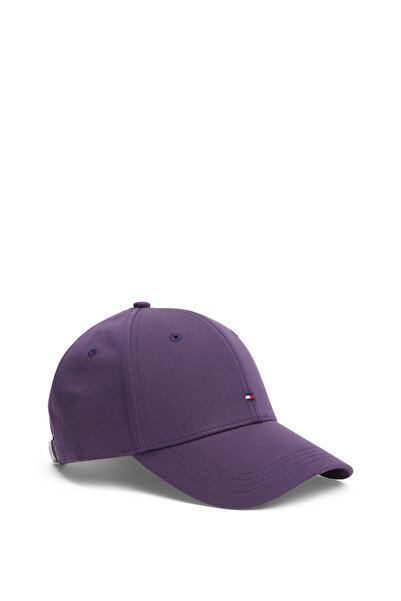 Tommy Hilfiger Men Purple Hilfiger Flag Six-Panel Baseball Cap
