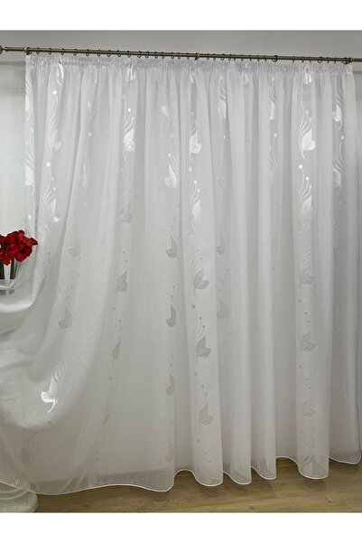 Liz Line Mechanically embroidered curtain, with rejansa, white, "La Primavera" collection Liz Line, PD10710
