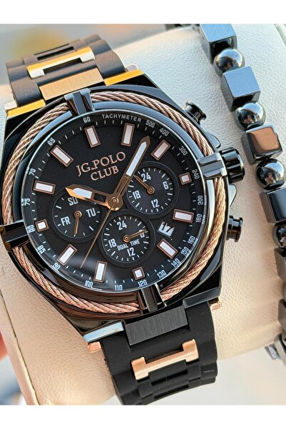 JG. Polo Club Jg.Polo Club Silicone Cord 2 Years Warranty 5 Atm Water Resistant Men's Wristwatch+Bracelet 04371.4