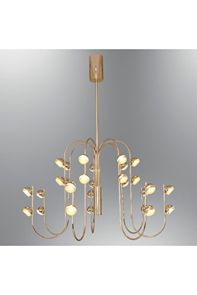 Özcan Aydınlatma 2843-28A-03 Aster 28'li Avize SARI Renk