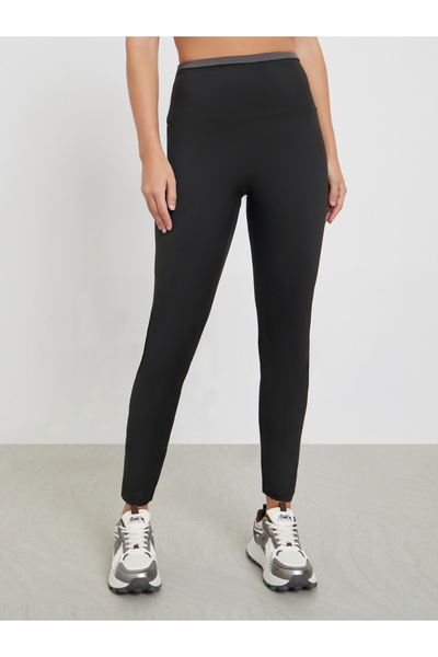 Styli Contrast Waist Panel Leggings
