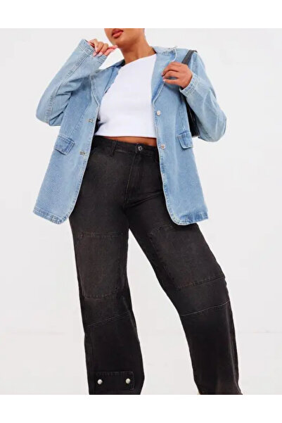 Pretty Little Thing PRETTYLITTLETHING denim jacket, blue