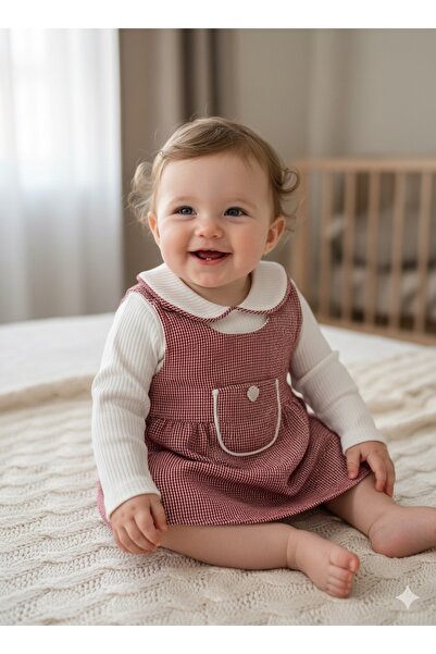 çilek bebe Stoks Toys Baby Girl & Girl's Pötükare Pocketed Gilet Dress