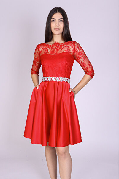 Ella Collection MIMI dress made of lace and navy blue taffeta