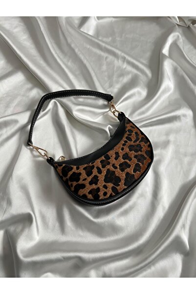 Mia Collection Τσάντα χειρός και γυναικεία τσάντα ώμου Pres Suede Model Leopard