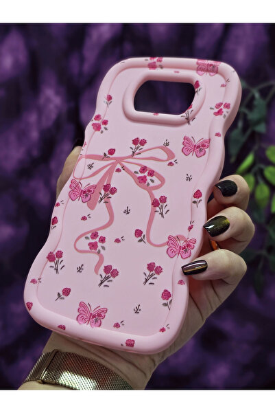 Magic Ring Poco X3 Pro / Poco X3 Nfc Compatible Butterfly Ribbon and Flower Pattern Pink Phone Case