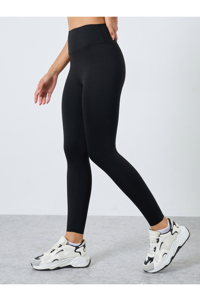Styli Broad Waistband Raw Edge Leggings