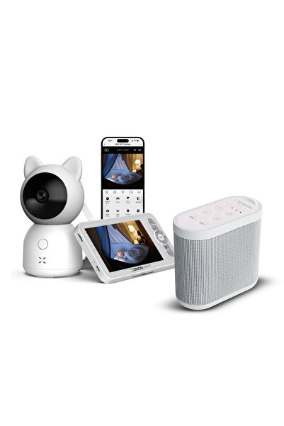 Xenon Smart Akıllı Monitörlü Bebek Kamerası ve Beyaz Gürültü Pış Pış Sesi Beb...